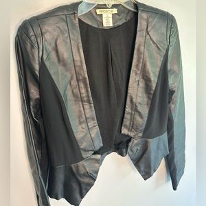 Black faux leather jacket